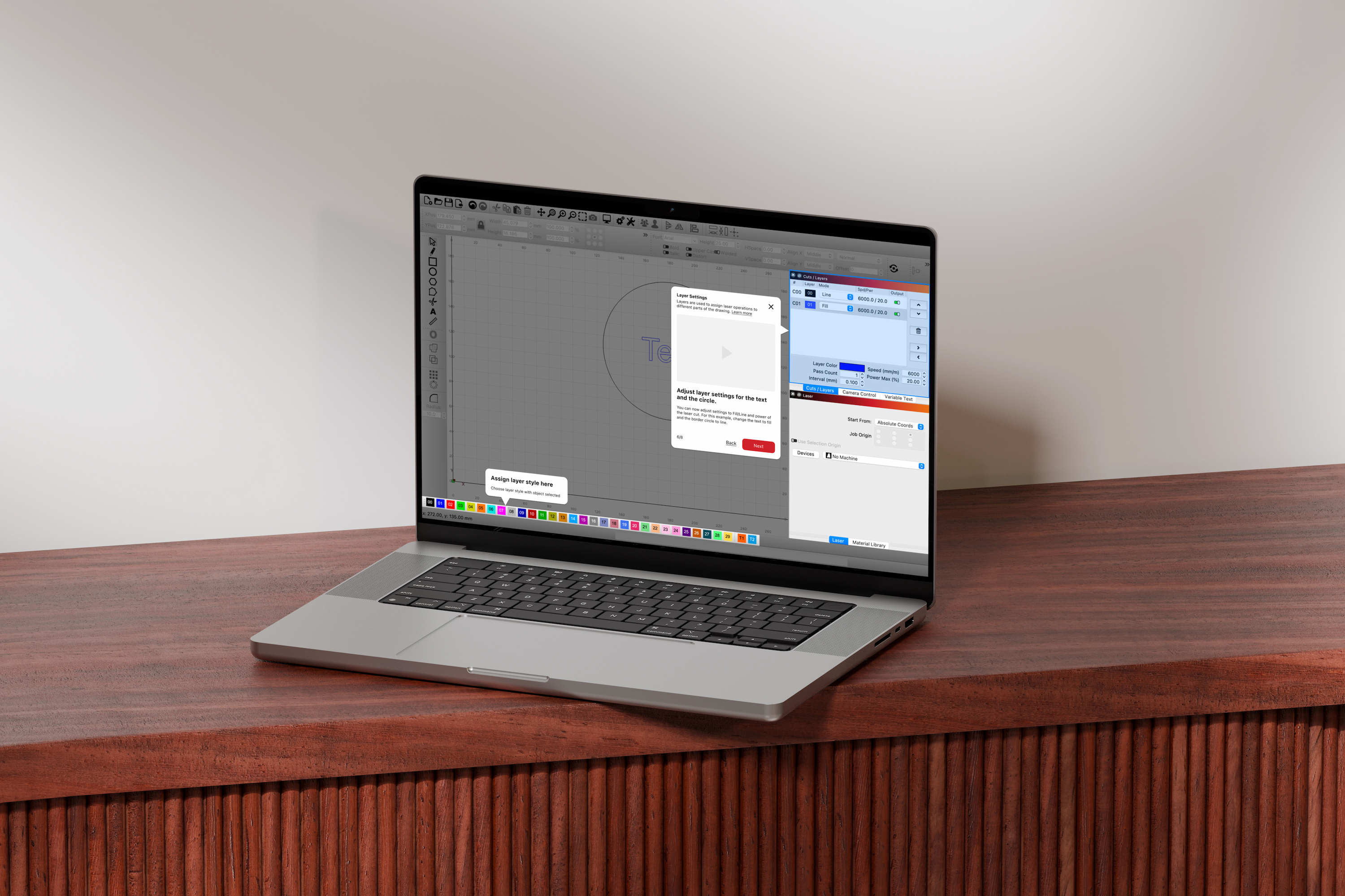 LightBurn product design project preview
